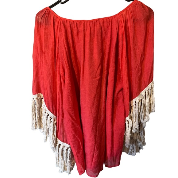 VAVA By Joy Han Boho Fringe Flowy Shirt - Picture 2 of 6